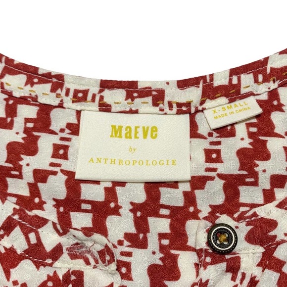 Maeve Anthropologie | Women | Avignon Scotty Dog Print Button Front Blouse | XS - Picture 4 of 11